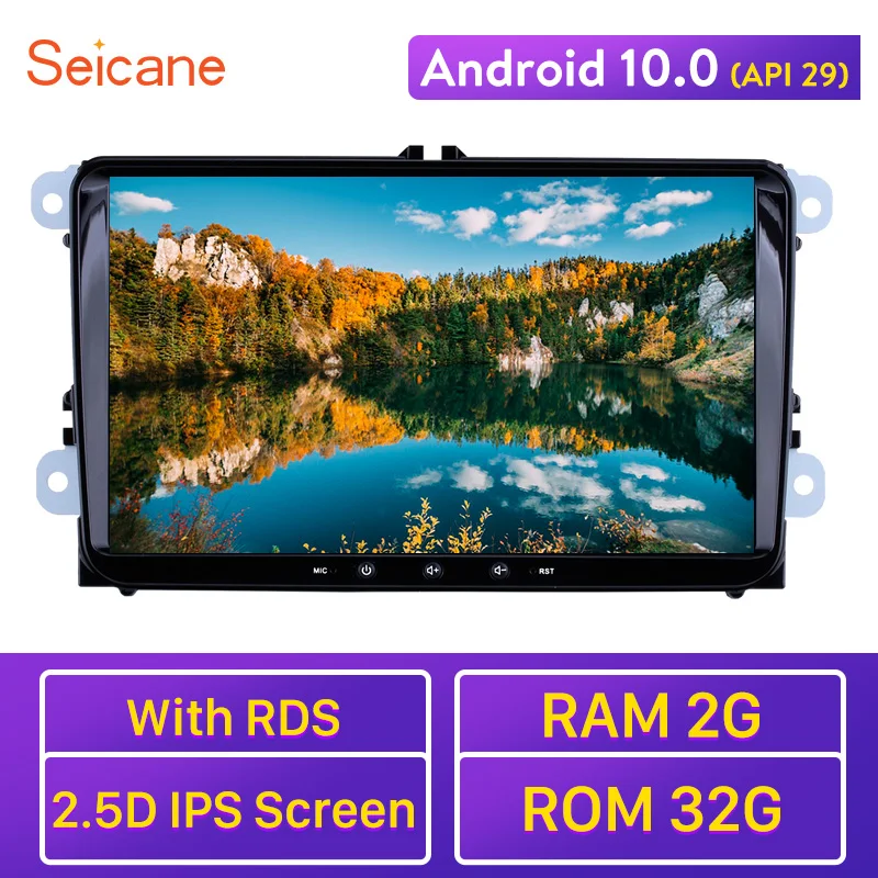 Автомобильное радио Seicane Andriod 10 0 головное устройство GPS навигатор плеер для