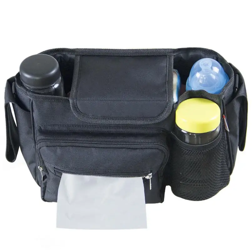 Baby Stroller Bag Diaper Bags Nappy Stroller Organizer Mom Travel Hanging Carriage Pram Buggy Cart Bottle Bag Stroller Accessori