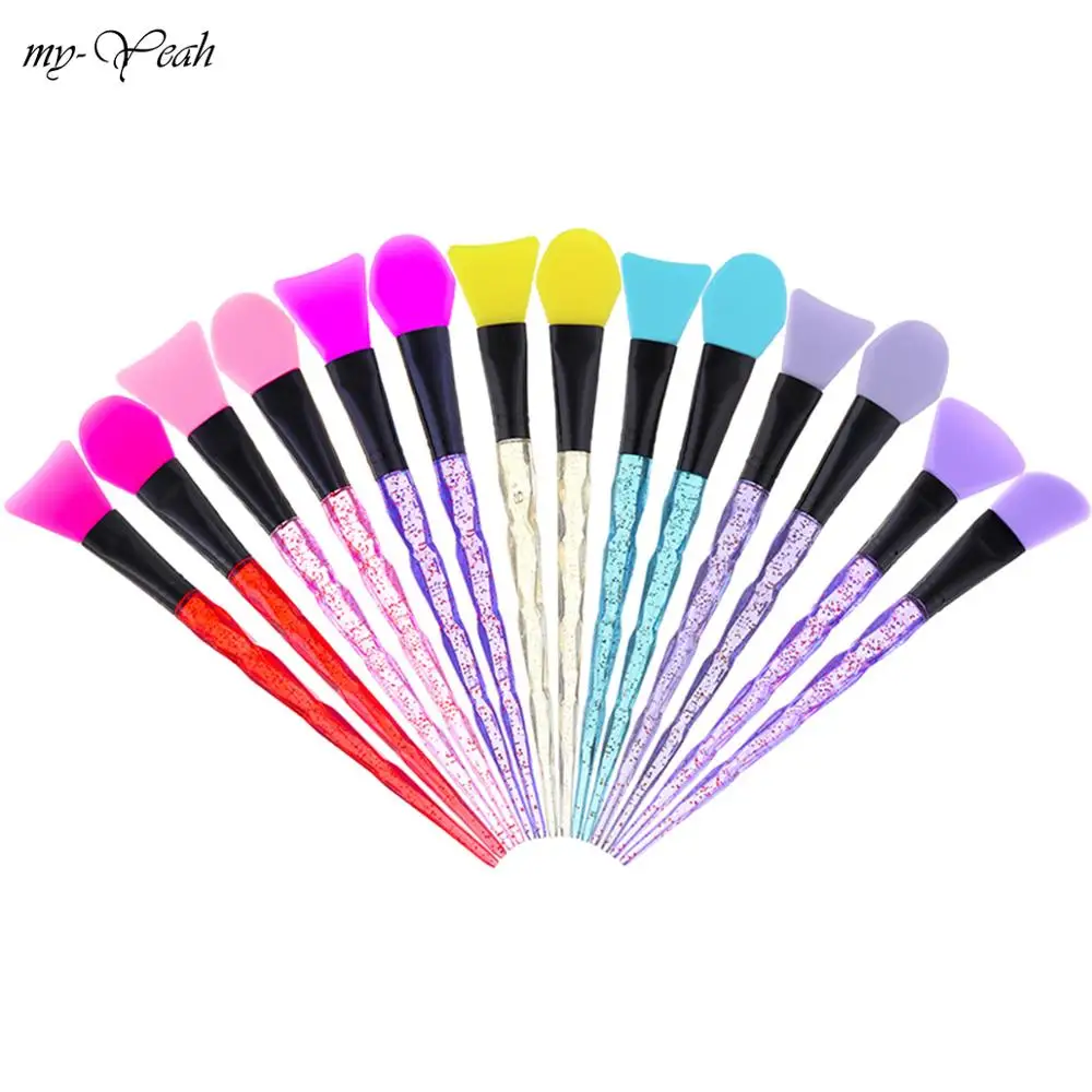 7 цветов маска для лица из грязи смешивание Мягкая силиконовая Кисть макияжа 6