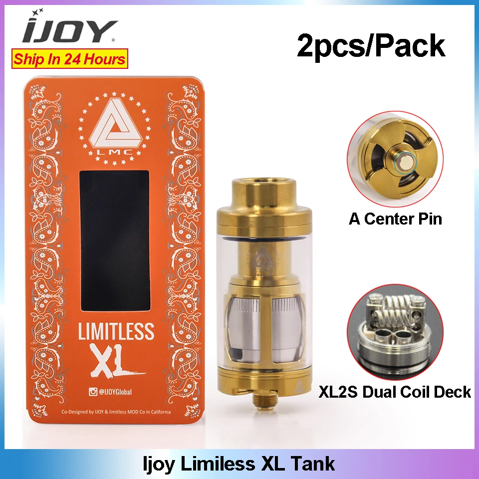 Оригинальный атомайзер IJOY Безлимитный XL 4 мл 2 шт. с двойной катушкой XL2S Ремонтный