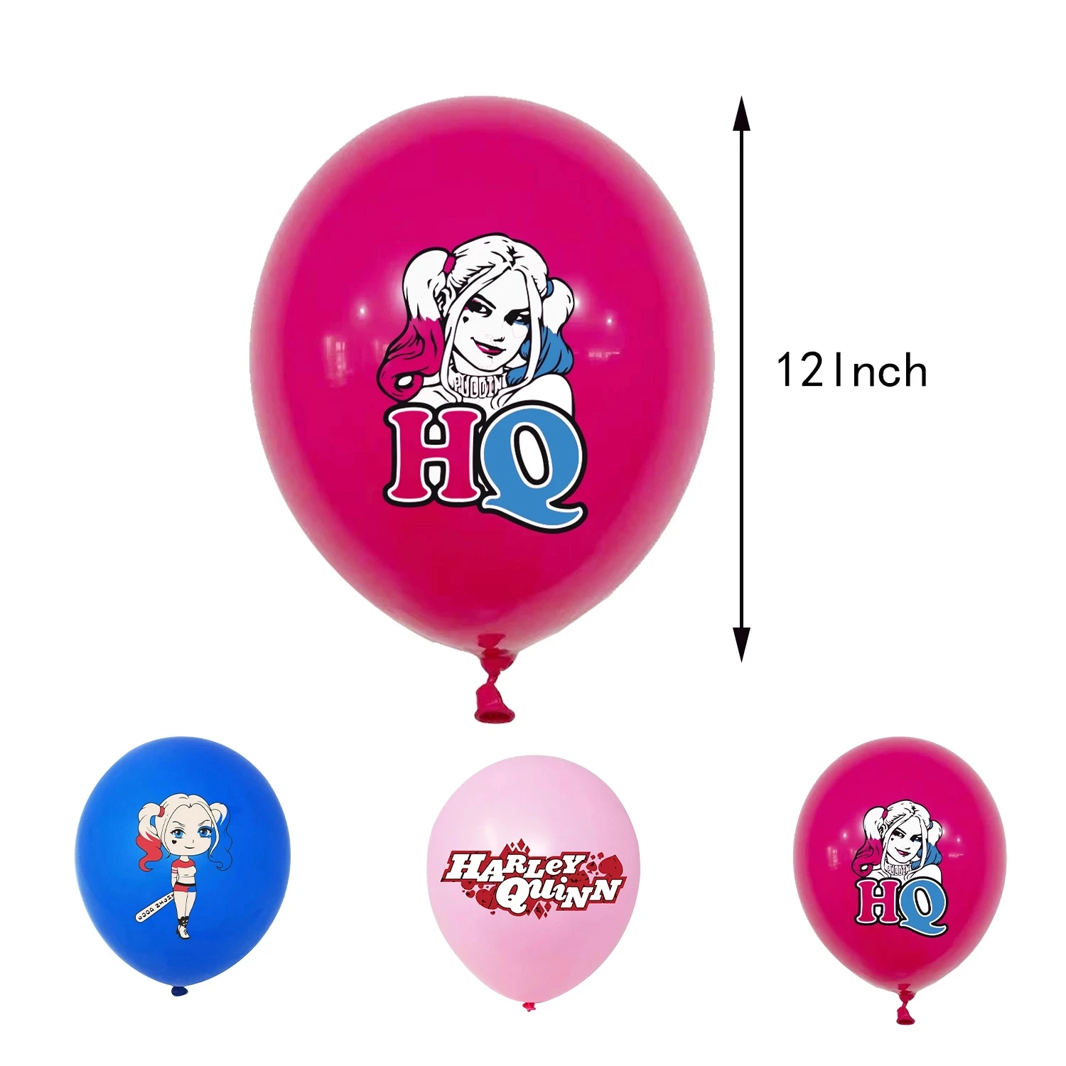 Воздушные шары 12 шт./лот из латекса с принтом Куин для самоубийц розовые Джокер