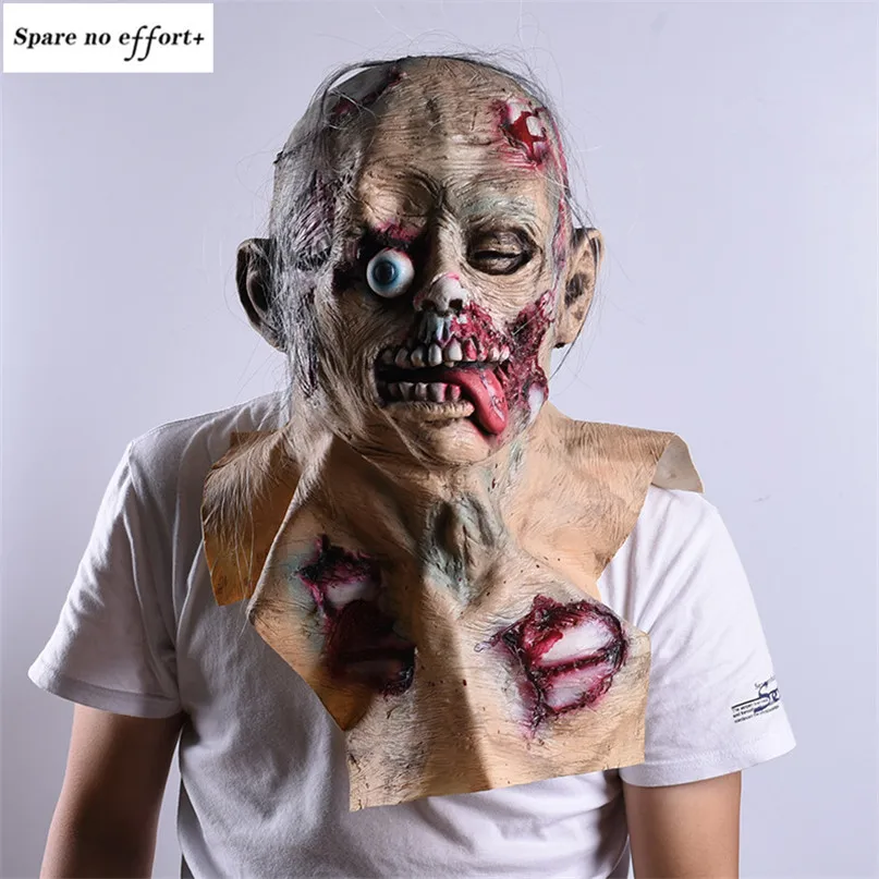 Гнилые кровавый призрак маска зомби головной убор реалистичный косплей маски