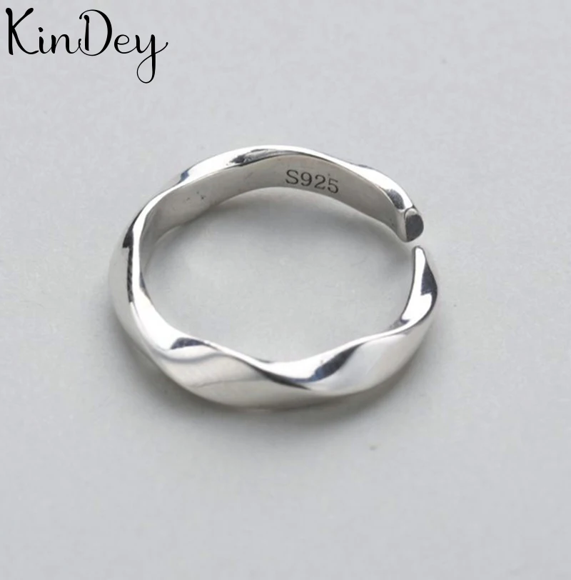 Панк Необычные 925 пробы серебристый неправильной формы геометрические кольца