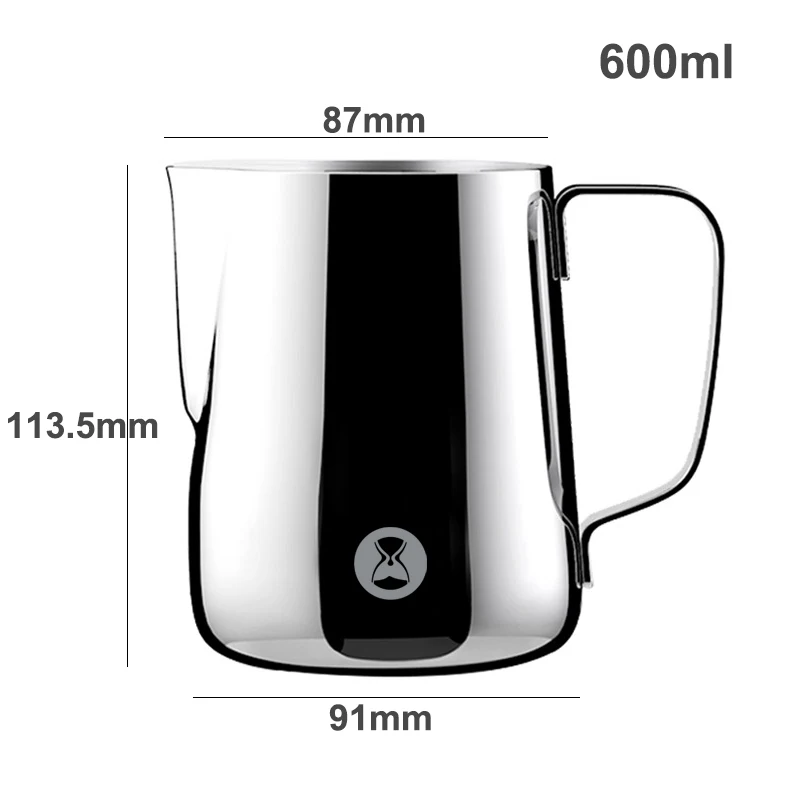 

TIMEMORE barista pitcher classic pitcher latte art milk pitcher milk jug stainless steel 12oz/350ml, 20oz/600ml frothing pitch