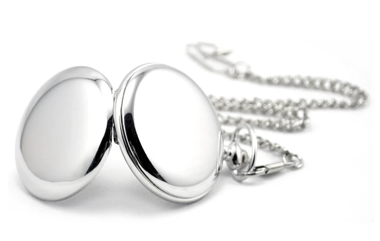 Silver Polished Skeleton Hand Style Mechanical Pocket Watch Vintage Gentleman Pendant Accessories Clock Fashion Men's Watch