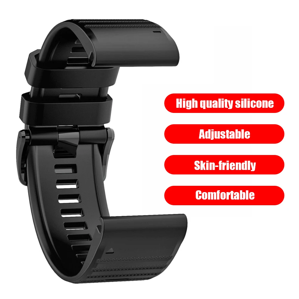 Сменный силиконовый ремешок для наручных часов Garmin Fenix 6X 5X 3 D2 Tactix Bravo спуск MK1