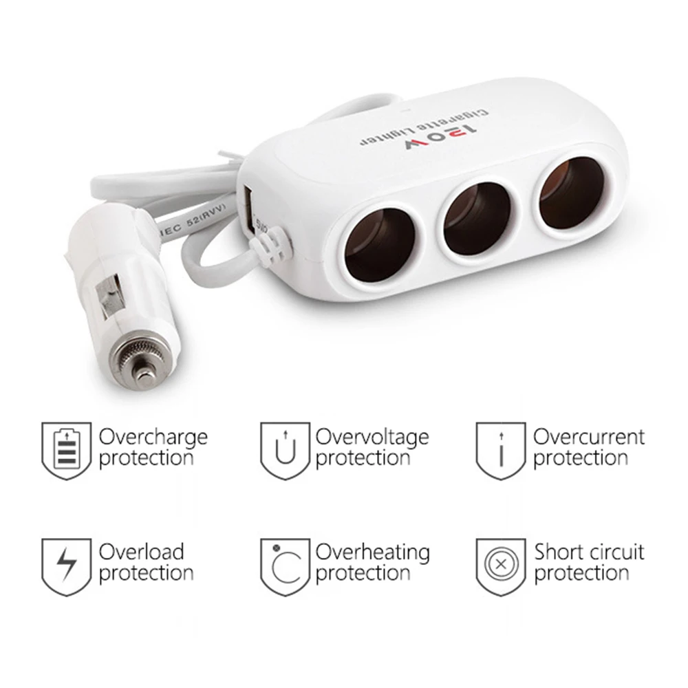 Автомобильное зарядное устройство с двумя USB портами и монитором|Адаптер