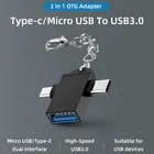 2 в 1, Usb-переходник OTG Type C для смартфона, Android, ноутбука