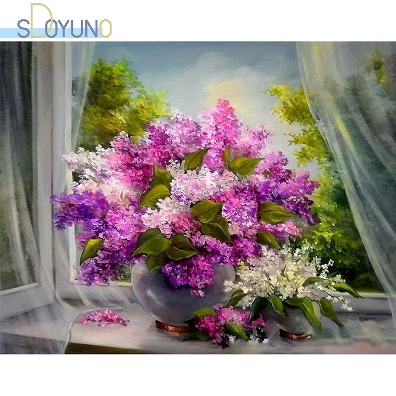 

Набор для рисования по номерам на холсте Цветы, 60 х7, 5 см