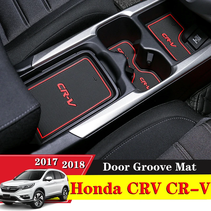 

Anti-Slip Gate Slot Cup Mat For Honda CR-V CRV 2017-2021 Interior Non-Slip Mat Accessories Door Pad Car Styling Stickers