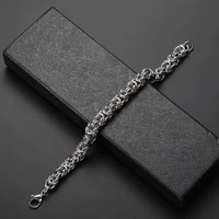 2022 new 8mm 316l stainless steel braided chain link bracelet fashion punk men jewelry length 20cm drop shipping