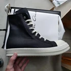 Оригинальные ботинки Rick, черные, на толстой подошве, увеличивают рост, мужские холщовые ботинки, повседневные короткие ботинки ретро-доска Shoes
