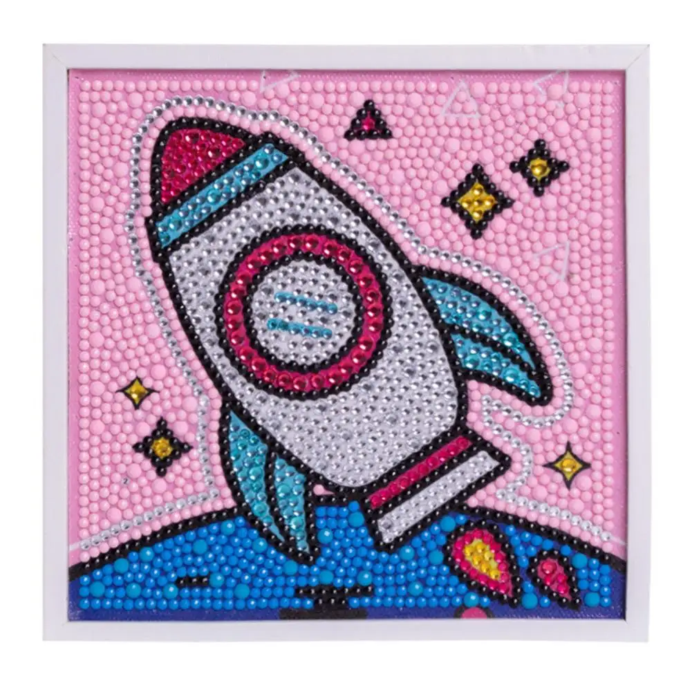 Diamond Painting By Number Kits For Kids Rocket Spaceman Crystal Rhinestone Embroidery Paintings Pictures Arts Craft | Игрушки и хобби