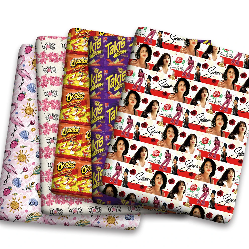 Хлопковая ткань с принтом фламинго мексиканская еда детская подарки материал