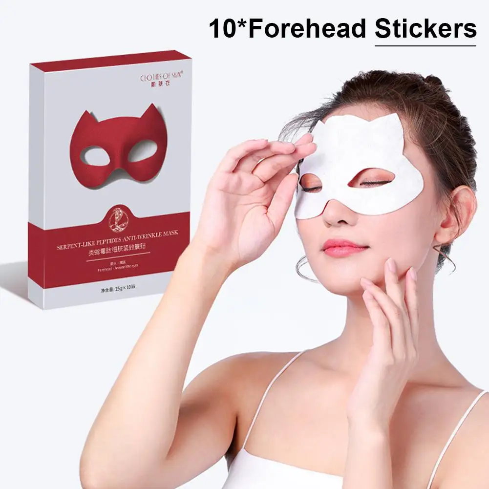 

10pcs 6% Six peptide Serum Forehead Anti Wrinkle Patches Tightening Face Firming Lifting Skin Reduce Fine Lines Skin Care Tools