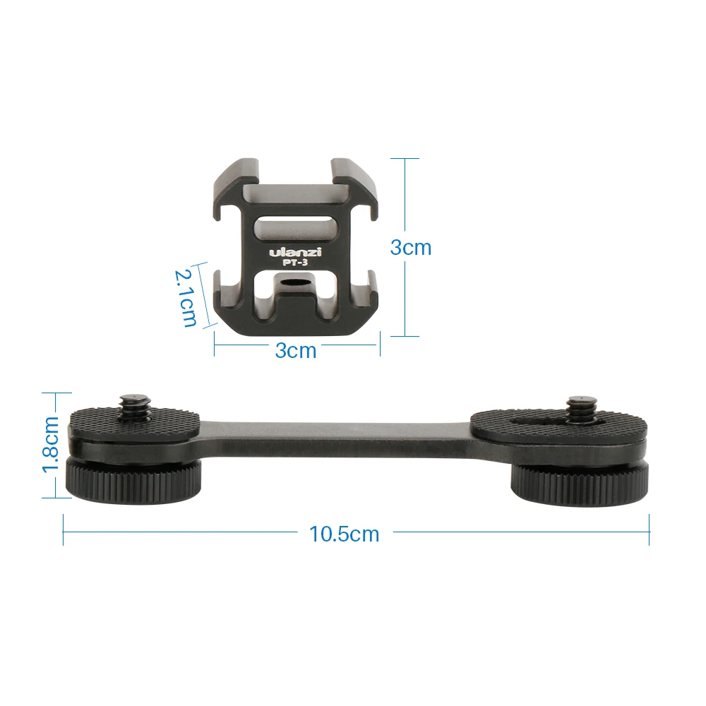 Ulanzi металлический удлинитель 3 крепления для обуви Zhiyun Smooth 4/DJI OSMO/Vimble 2