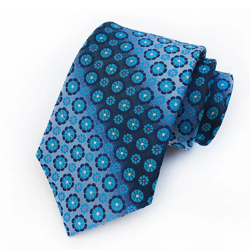 

New Multicolor Classic Paisley Gold Black Blue Jacquard Woven 100% Silk Men's Tie Necktie Striped Flower Men's Wedding Tie