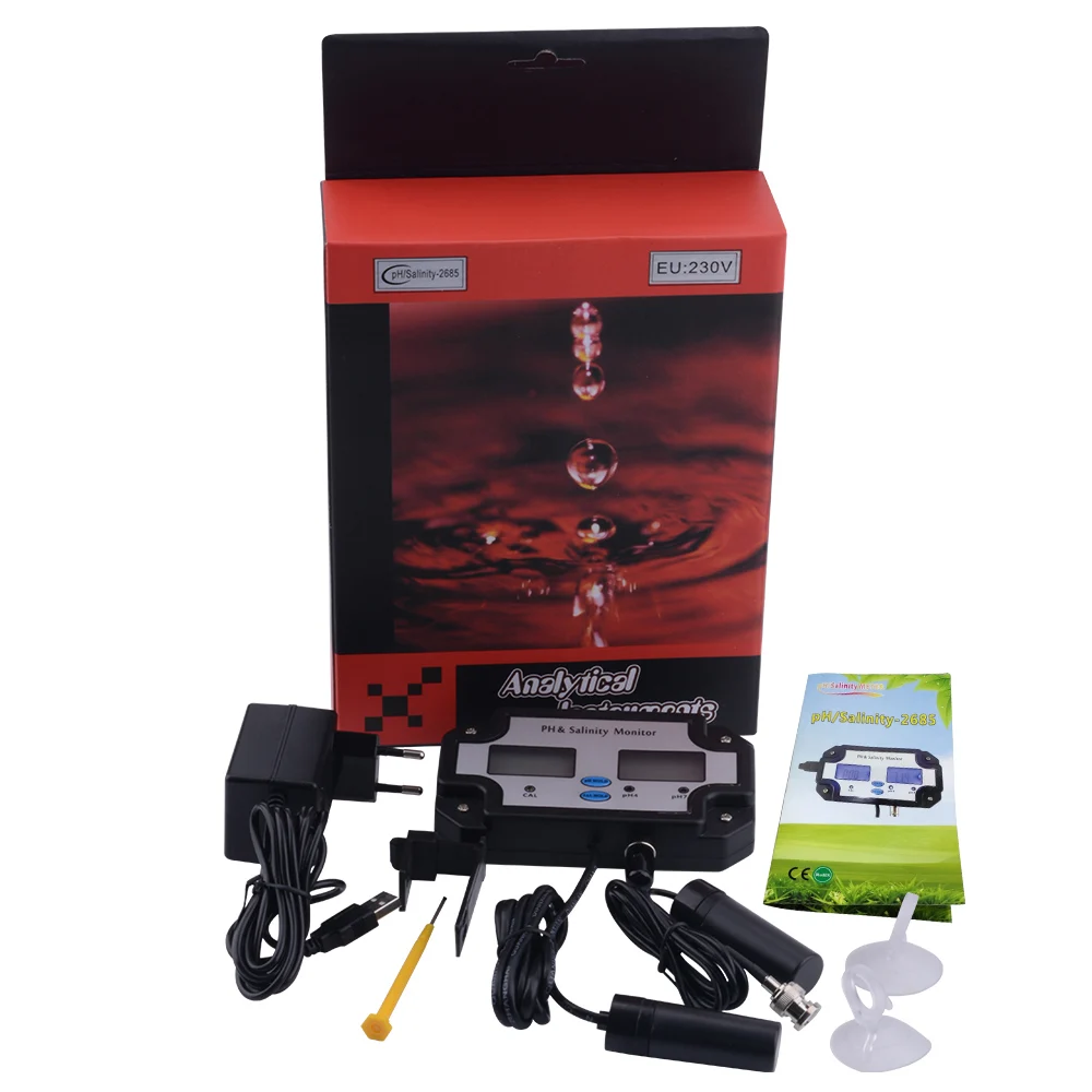 Yieryi PH 2685 и монитор солености 2 в 1 измеритель ph тестер для аквариума бассейна спа