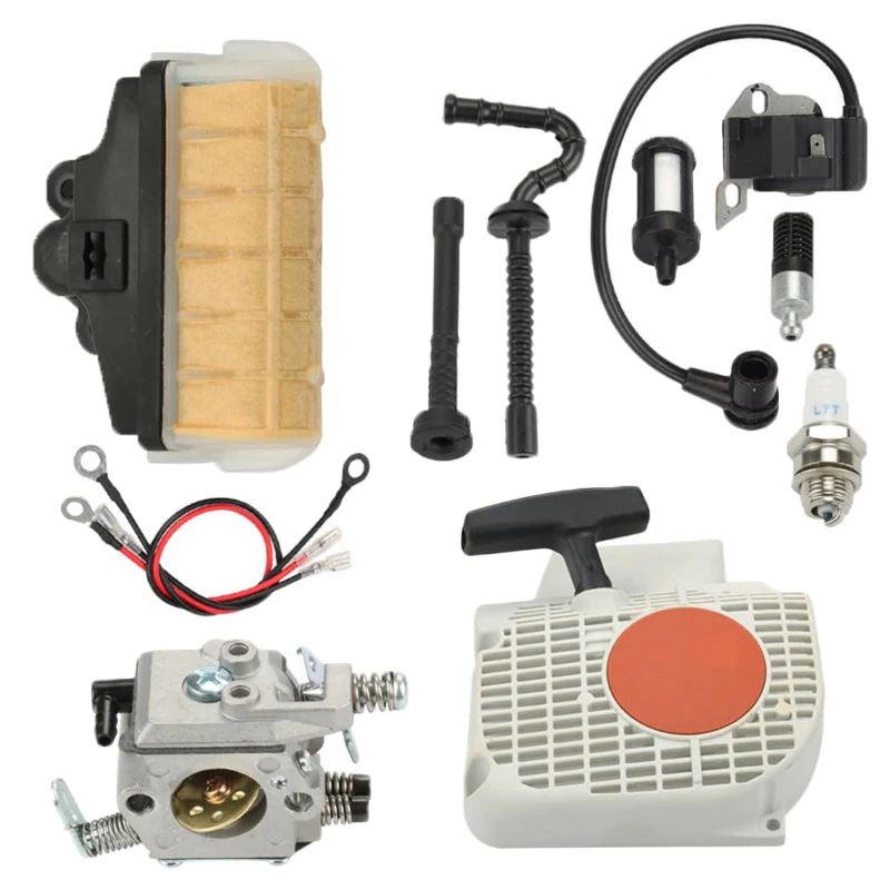 

Air filter Carburetor kit Fuel pipe Oil circuit Ignition coil Spark plug For Stihl MS230