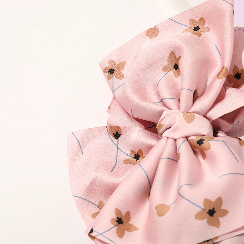 

Floral Print rubber scrunchies big bow scrunchies pack women elastic hair accessories hair Ponytail cute hair scrunchies sale