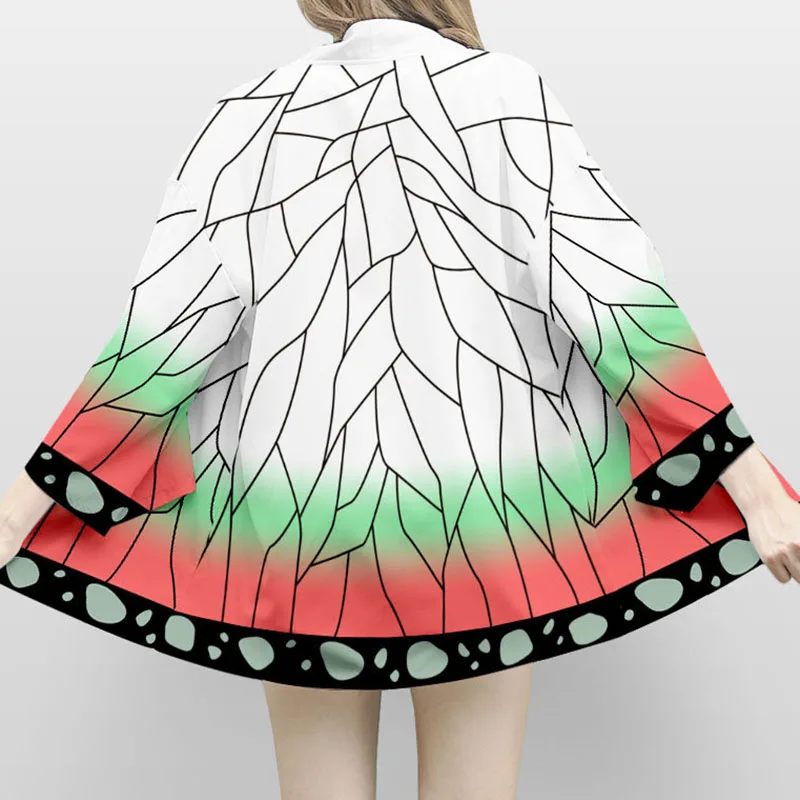 

Anime Demon Slayer Kimetsu no Yaiba 3D Printed Japanese Kimono Haori Yukata Cosplay Women/Men Summer Harajuku Cool Streetwear