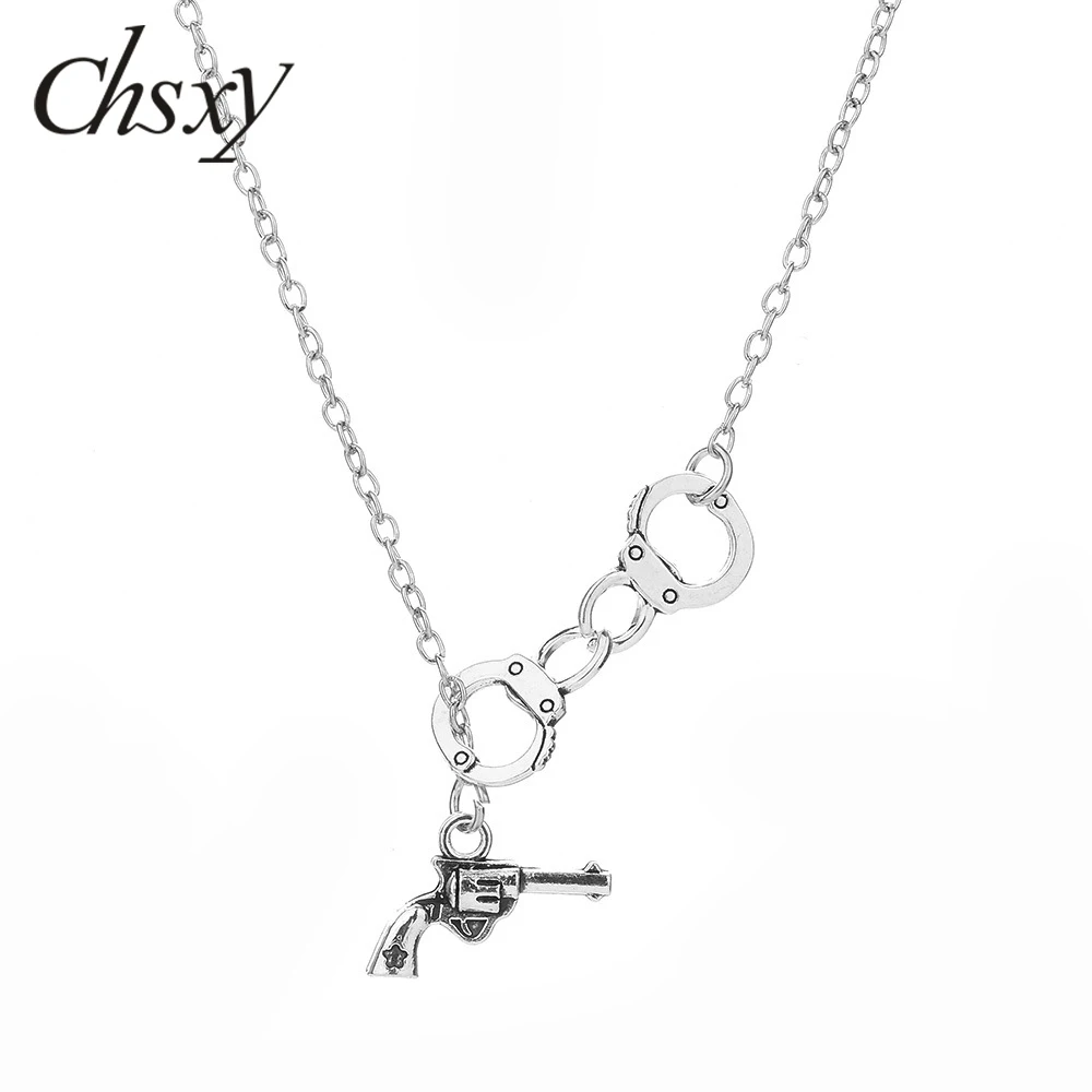 CHSXY 2019 наручники оружие цепочка колье чокер ювелирные изделия полиция подарок