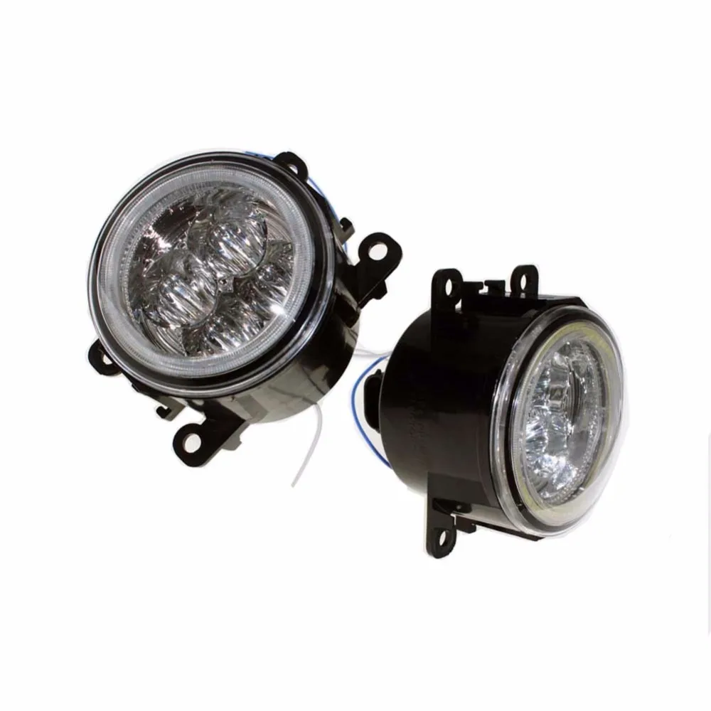 

For Renault LOGAN Saloon LS 2004-2015 Car Styling Bumper Angel Eyes LED Fog Lamps DRL Daytime Running Fog Lights OCB Lens