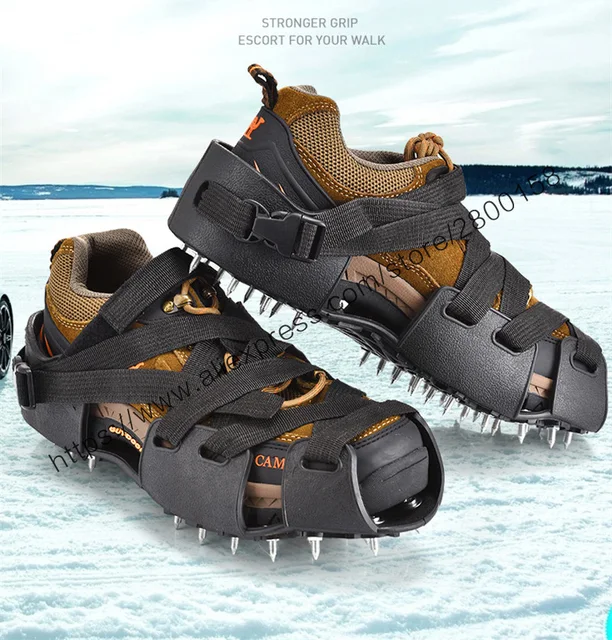 Jogging Or Hiking Hapshop Crampons-19 Teeth Stainless Steel Anti Slip