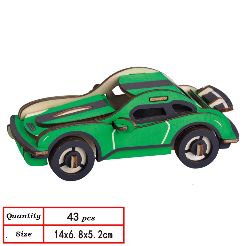 

Wooden 3D Puzzle Boy Educational Toys Assembly Model Toys For Children Hand Assembled Model Tank Car Desk Decoration