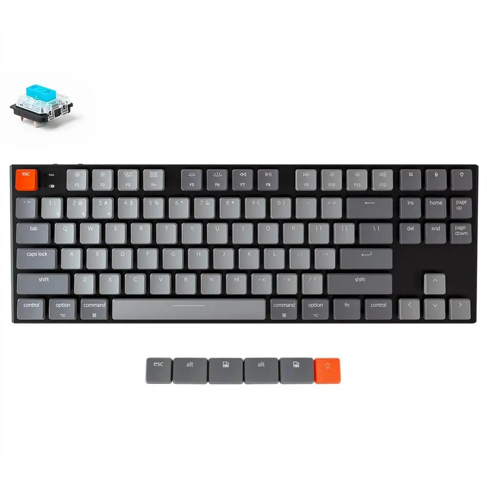 Keychron K1 V4 L 87 клавиш ультратонкий беспроводной Bluetooth USB механический компьютер