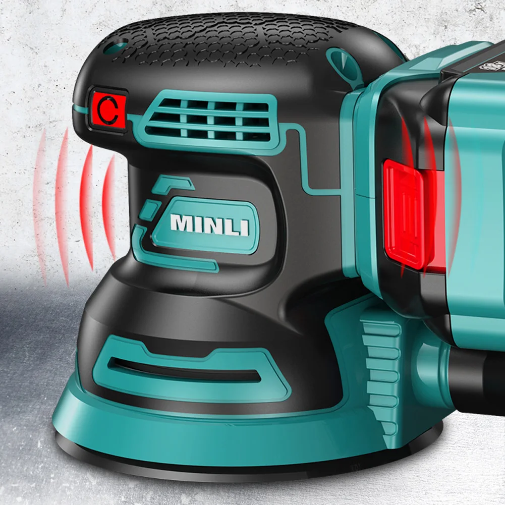 Cordless Random Orbit Sander Professional Lithium-Ion Polishing Machine 125mm/5'' for Makita 18V Battery Brushless Speed Control |