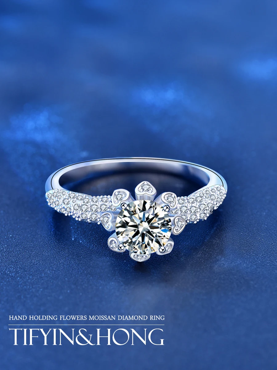 

2021 Trend Luxury Brand Jewelry Knuckle Moissanite Ring Couple Unisex Unisex 925 Sterling Silver Ring
