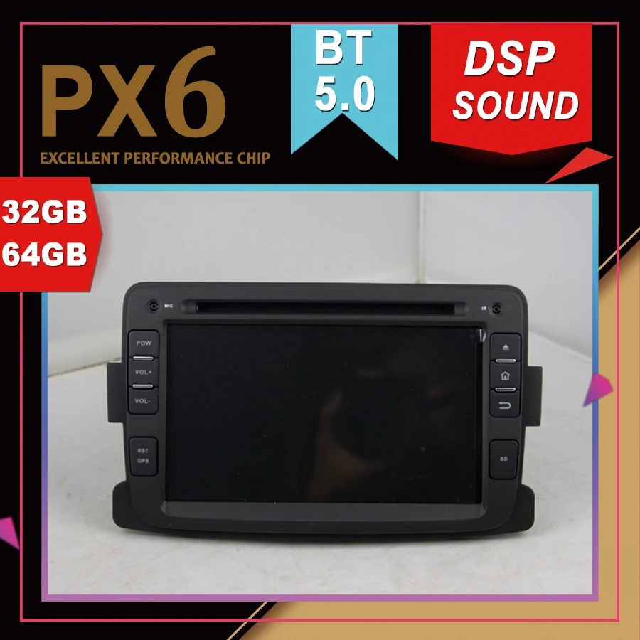 Автомобильный мультимедийный GPS PX6 с отличной производительностью Android 9 0 для RENAULT