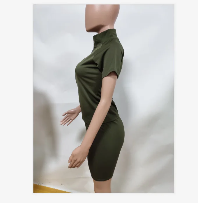 

Echoine Summer Short Sleeve cycling shorts Tracksuit Women biker shorts Sportwear jogging femme Maching Set Two piece Set 2020