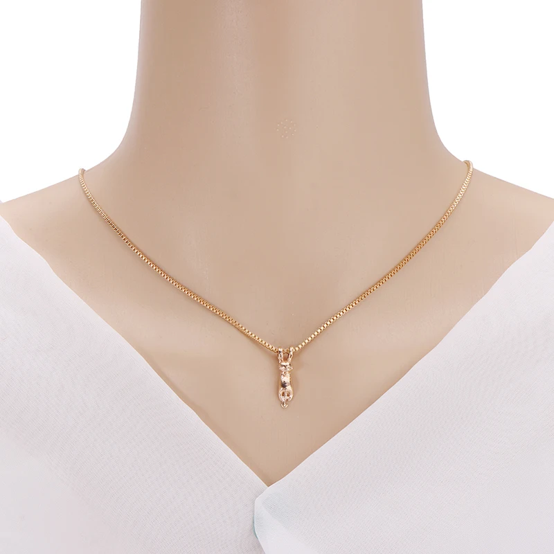 Ожерелье с подвеской Кот на Луне длинная цепочка шею бижутерия|long chain|cat fashionpendant cat