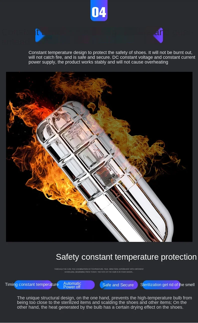 

Cy Multifunctional UV Shoe Sterilizer Disinfection Lamp Household Small Drying Sterilizer Shoes