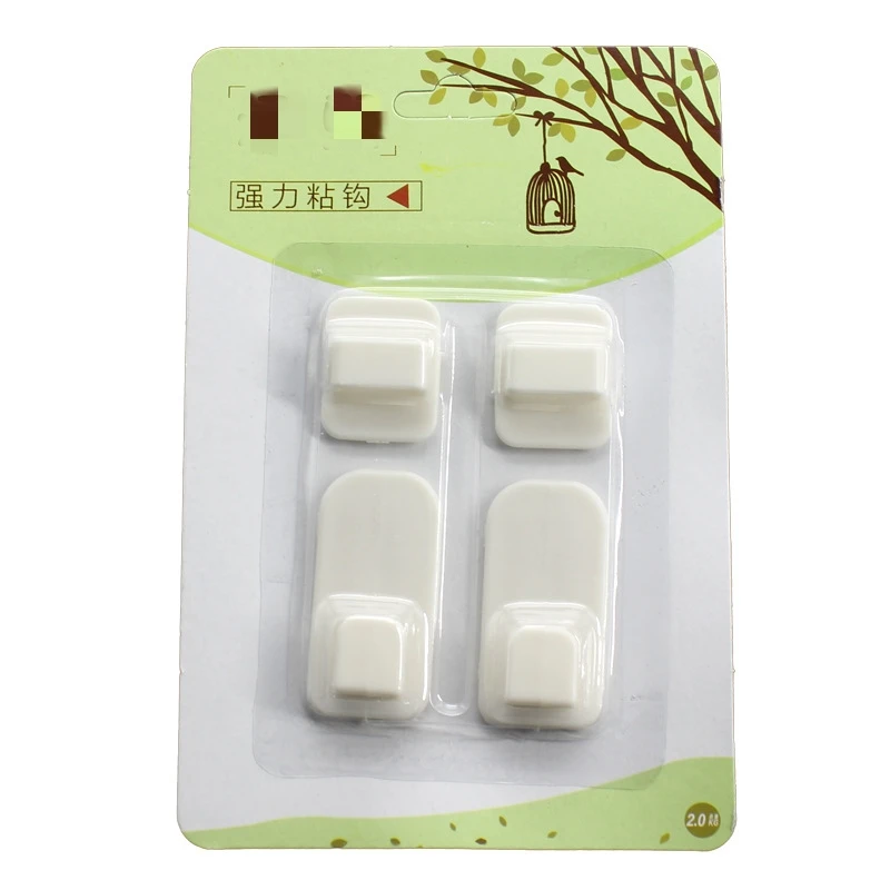 

4Pcs/Set Plastic Hooks Sticky Hook Set Air Conditioner TV Remote Control Key Practical Wall Storage Strong Hanger Holder
