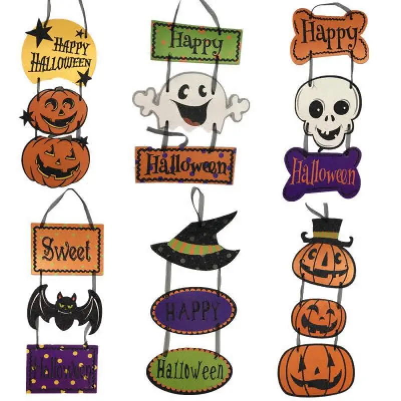 

1pcs Halloween Decoration Hanging Ornament Paper Door Window Pumpkin Hanging Strips Halloween Decorations Supplies