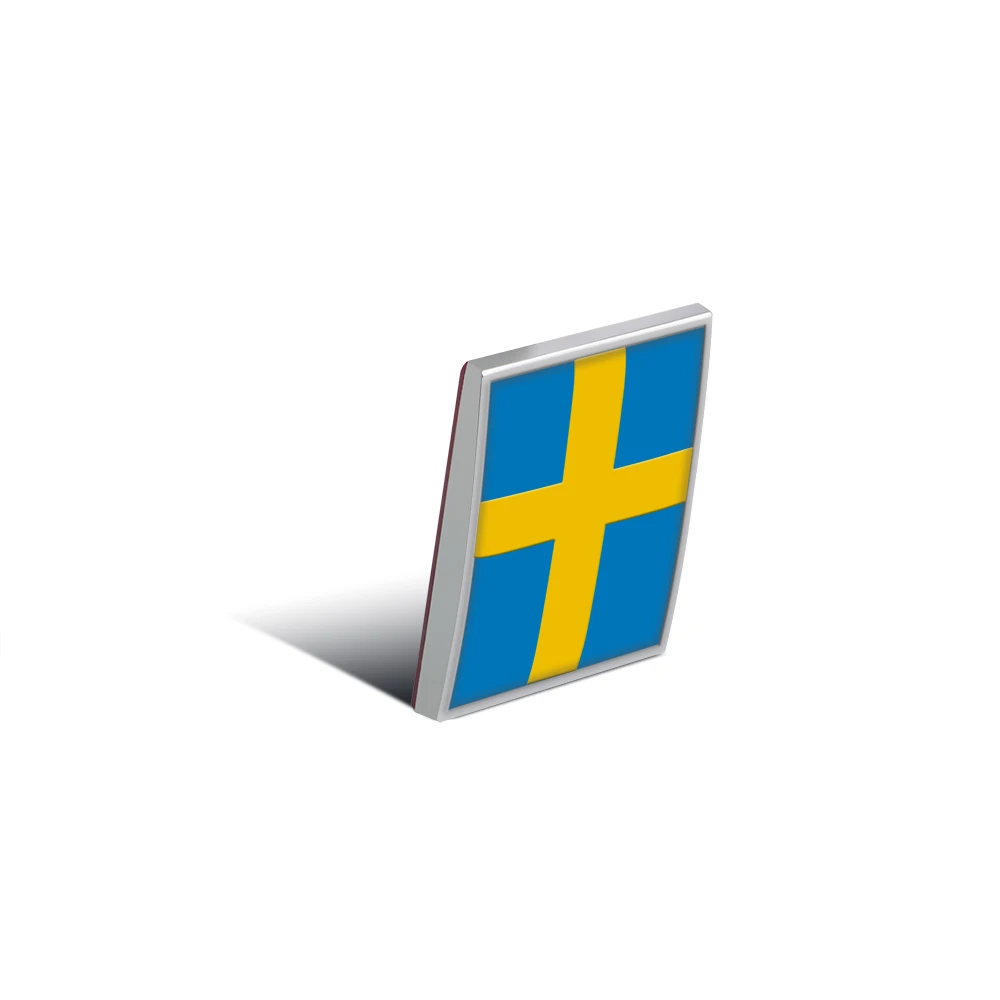 

3D Metal Swedish Flag Logo Badge Rear Trunk Sticker For Volvo S40 S60 S70 S80 S90 XC40 XC60 XC70 XC80 XC90 V40 V50 V60 V70 V90