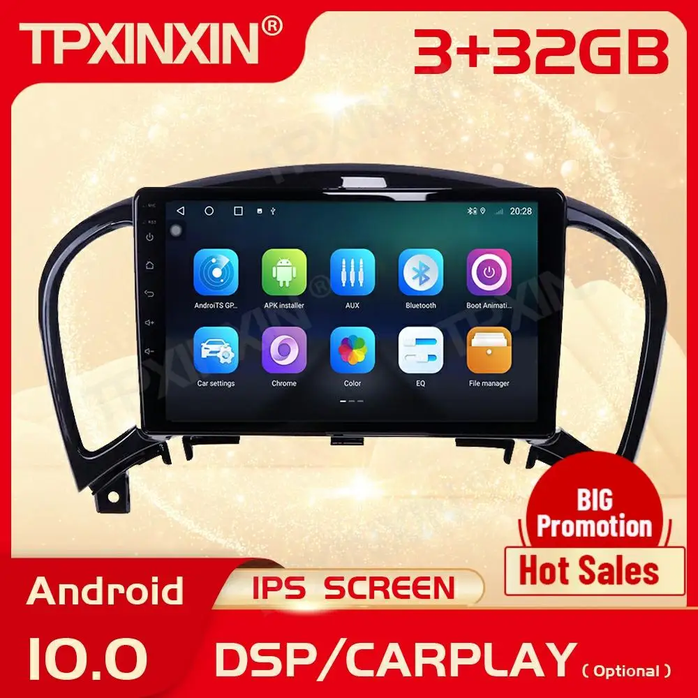 

2 Din Carplay Android Radio Receiver Multimedia Stereo For Nissan Juke 2011 2012 2013 2014 2015 2016 2017 2018 GPS IPS Head Unit