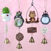 resin totoro wind chime diy animal wind bell pendant kid birthday gift garden wind chimes home hanging ornament decoration