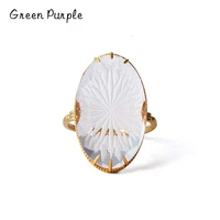 real 925 sterling silver ring vintage ice crystal floating flower ring handmade designer fine jewelry vintage rings for women