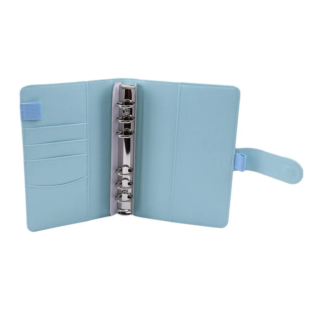

A6 Agenda Portable Binder Notebook Cover Students Stationery PU Leather Diary Lightweight Planner School Office Loose Leaf