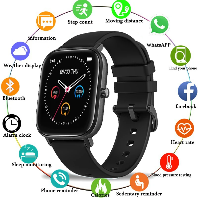 

WWOOR P8 SE 1.4 inch Smart Watch Men Full Touch Fitness Tracker Blood Pressure Smart Sport Clock Women GTS Smartwatch for Xiaomi