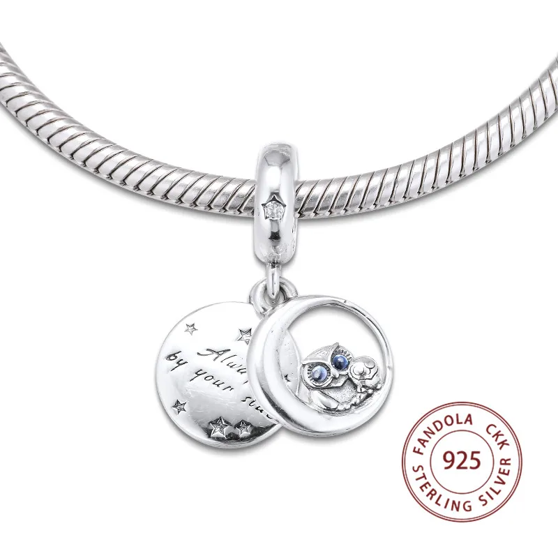 Подходит для браслета Pandora Argent 925 пробы серебро всегда на вашей стороне Сова