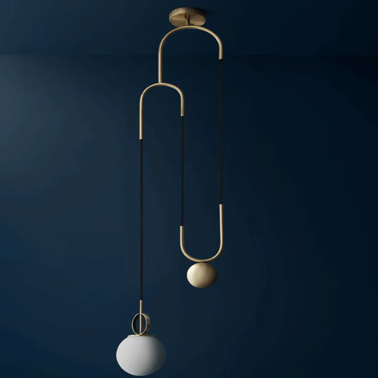 

Modern Iron Ring Pendant Lights White Glass Ball Caferoom/bar Lamp Single Glass Pendant Lamps Decoration Indoor Lighting E27 S