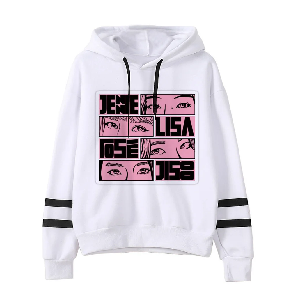 Blackpink Kill This Love Harajuku Толстовка для женщин Ullzang Jennie Rose Lisa Jisoo толстовка с героями мультфильмов осенне-зимняя теплая Женская толстовка с капюшоном