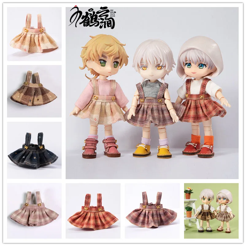 

Ob11 детское платье 12bjd сургуч DDF Piccodeo простой Молли милое клетчатое платье пончо