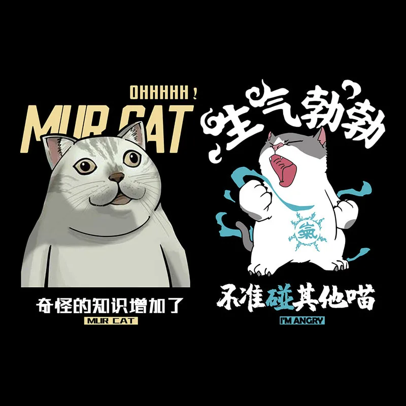 

Fashion Cute Japan anime Cat heat transfer clothing printing Cartoons sticker DIY T-shirt pattern decoration badge
