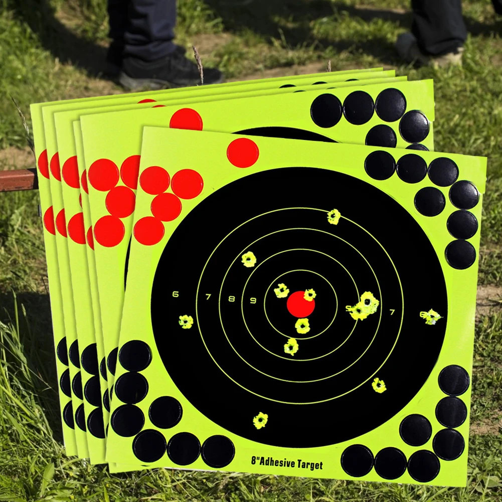

8-inch Splatter Target High Visibility Adhesive Shooting Target Stickers Reactive Hunting Shooting Training Paper